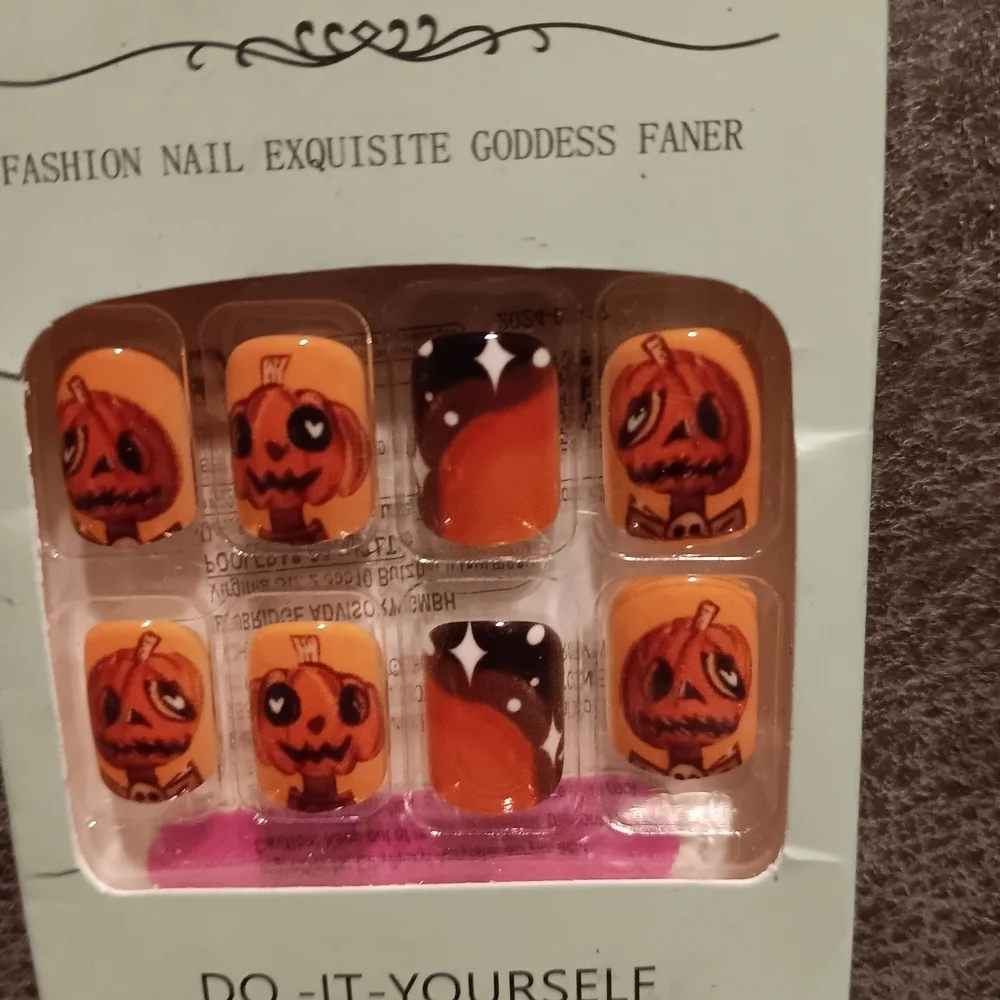 Halloween Nail Set - Orange Pumpkin